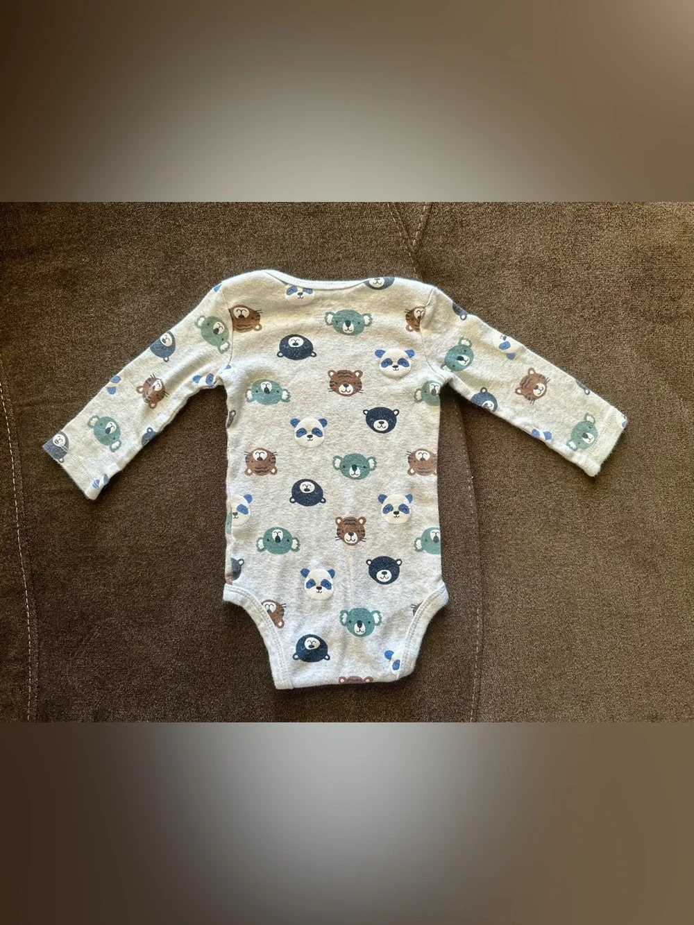 Carter's Blue Striped Hoodie, Bear Print Bodysuit & Navy Pants Set